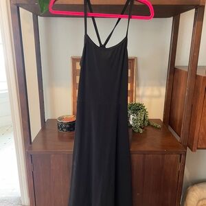 Pact Black Sleeveless Spaghetti Strap Sundress